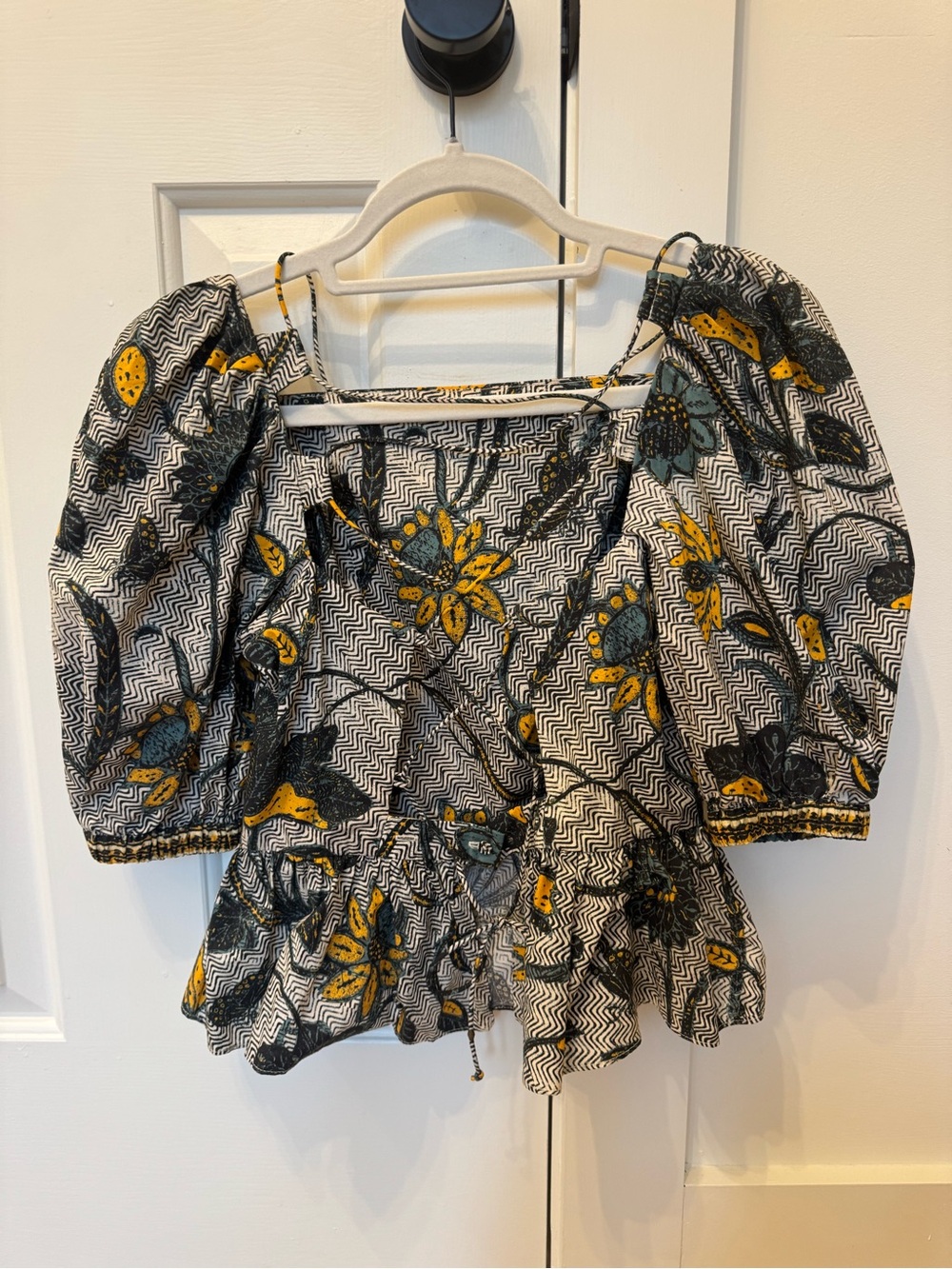 Ulla Johnson Carlotta Blouse Set in Portofino Botanical Print - Picture 9 of 15